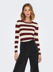 JDY Sweter "Plum" w kolorze brązowo-kremowym rozmiar: XL. Brązowe swetry JDY, xl, bez wzorów, bez ramiączek. Za 87.81 zł.