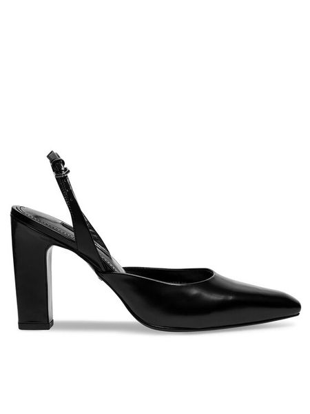 Gino Rossi Sandały ETNA-112598 Czarny. Czarne sandały Gino Rossi, bez wzorów, ze skóry, bez obcasa, na słupku, bez zapięcia. Za 299.99 zł.