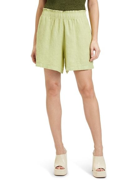 CARTOON Lniane szorty w kolorze jasnozielonym rozmiar: 36. Zielone szorty Cartoon, bez wzorów, ze lnu. Za 61.46 zł.