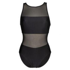 Damski kostium kąpielowy 1-częściowy Arena Panels Vent. Czarne stroje jednoczęściowe Arena, bez wzorów, sportowe. Za 339.00 zł.