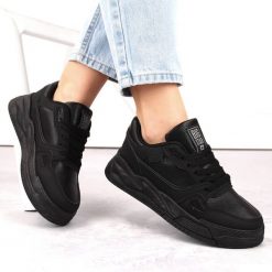Buty sportowe czarne Big Star NN274666. Czarne buty sportowe lifestyle BIG STAR, bez wzorów, ze skóry ekologicznej, bez zapięcia. Za 85.50 zł.