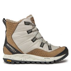Śniegowce Merrell. Białe śniegowce Merrell, bez wzorów, bez zapięcia. Za 869.99 zł.