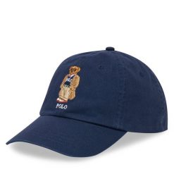 Czapka z daszkiem Polo Ralph Lauren. Niebieskie czapki z daszkiem Polo Ralph Lauren, bez wzorów. Za 449.99 zł.
