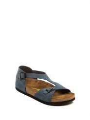 Comfortfusse Skórzane sandały w kolorze granatowym rozmiar: 37. Niebieskie sandały Comfortfüße, bez wzorów, z nubiku, klasyczne, z otwartym noskiem, bez obcasa, bez zapięcia. Za 164.45 zł.