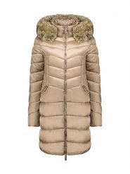 Canadian Peak Płaszcz zimowy "Bololitaeak" w kolorze beżowym rozmiar: L. Brązowe płaszcze Canadian Peak, na zimę, l, bez wzorów, z puchu, bez kaptura. Za 335.82 zł.