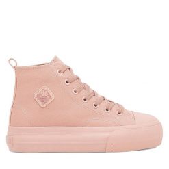 Trampki Kappa. Czerwone trampki Kappa, bez wzorów, bez zapięcia. Za 129.99 zł.
