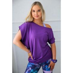 Bluzka do tańca damska 2skin Runway. Fioletowe bluzki 2SkIN, uniwersalny, bez wzorów, z elastanu, bez kołnierzyka, bez ramiączek. Za 119.00 zł.