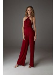 Ceylan Kombinezon w kolorze bordowym rozmiar: M. Czerwone kombinezony Ceylan, m, bez wzorów, bez kołnierzyka, bez ramiączek. Za 279.78 zł.