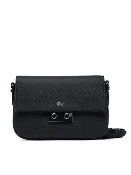 Lacoste Torebka NF4757DZ Czarny. Czarne listonoszki Lacoste, bez wzorów, ze skóry, bez dodatków. Za 709.99 zł.