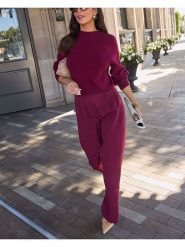 Milan Kiss Spodnie w kolorze czerwonym rozmiar: L. Czerwone spodnie materiałowe Milan Kiss, bez wzorów, z materiału. Za 166.10 zł.