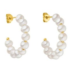 Purelei Purelei Kolczyki kółka Aina 1 ct Damski. Czerwone kolczyki Purelei, z perłą, pozłacane. Za 162.69 zł.