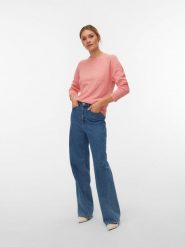 Vero Moda Sweter w kolorze jasnoróżowym rozmiar: XL. Różowe swetry Vero Moda, xl, bez wzorów, bez ramiączek. Za 69.99 zł.