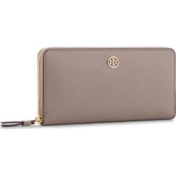 Duży Portfel Damski TORY BURCH - Robinson Zip Continental Wallet 52707 Gray Heron 082. Szare portfele Tory Burch, ze skóry. Za 999.00 zł.