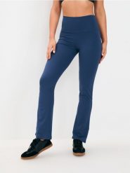 Legginsy flare GYM HARD - granatowy. Niebieskie legginsy Sinsay, bez wzorów. Za 49.99 zł.