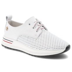 Półbuty damskie Artiker, cholewka ze skóry naturalnej licowej klasyczne wiązanie sportowy fason, białe, 54C1760. Białe półbuty wsuwane Artiker, bez wzorów, ze skóry, klasyczne, bez obcasa. Za 189.00 zł.