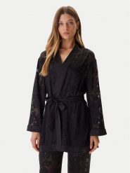 Guess Szlafrok O5BX11 W4700 Czarny. Czarne szlafroki damskie Guess, xl, z aplikacjami, z syntetyku, bez ramiączek. Za 559.99 zł.