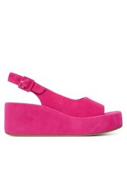 HÖGL Sandały 1-102512 Różowy. Czerwone sandały Högl, bez wzorów, ze skóry, bez obcasa, na koturnie, bez zapięcia. Za 739.99 zł.