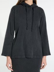 Bluza z kapturem - szary. Szare bluzy Sinsay, l, bez wzorów, z materiału, bez ramiączek, z kapturem. Za 29.99 zł.