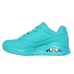 Buty Kobieta Skechers Uno Stand On Air niebieski. Niebieskie buty sportowe lifestyle Skechers, bez wzorów, z materiału, bez zapięcia, trekkingowe. Za 368.99 zł.