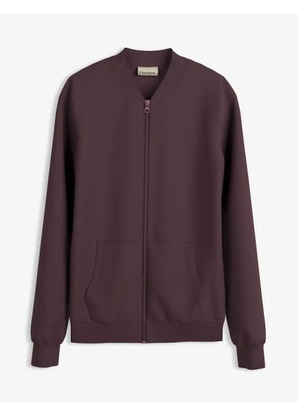 Bluza rozpinana z materiału scuba. Czerwone bluzy bonprix, bez wzorów, bez kaptura. Za 124.99 zł.