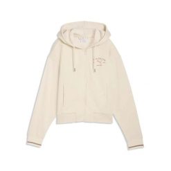 Bluza Puma Class Comfort Full-Zip Hoodie Tr Damskie. Białe bluzy z kapturem Puma, s, bez wzorów, z bawełny, z kapturem. Za 313.99 zł.