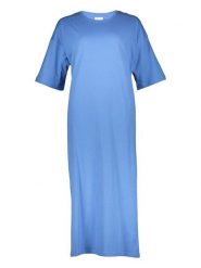Kaffe Sukienka w kolorze błękitnym rozmiar: M. Niebieskie sukienki Kaffe, na co dzień, m, bez wzorów, z bawełny, bez kołnierzyka, bez ramiączek, maxi, proste. Za 74.28 zł.