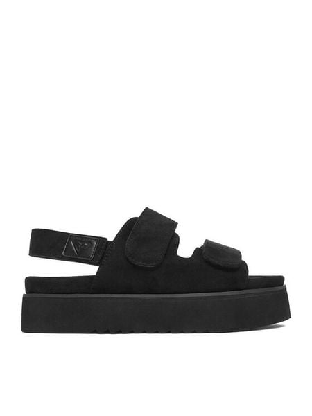 Roxy Sandały CWBEOB-HY22031-3 Czarny. Czarne sandały Roxy, bez wzorów, z materiału, bez obcasa, na płaskiej podeszwie, bez zapięcia. Za 179.99 zł.