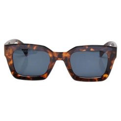 Okulary Przeciwsłoneczne Unisex Dla Dorosłych Poros Z Łańcuszkiem. Brązowe okulary przeciwsłoneczne Urban Classics, bez wzorów. Za 67.99 zł.