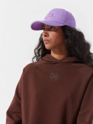 4F Czapka z daszkiem damska 4F x Anna Lewandowska Uniwersalny. Fioletowe czapki z daszkiem 4f, bez wzorów, z bawełny, sportowe. W wyprzedaży za 49.99 zł.