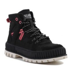 Buty Palladium Pallashock Outcity W 98877-008-M czarne. Czarne buty treningowe bez wzorów, z gumy, bez zapięcia. Za 705.57 zł.