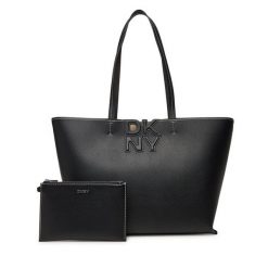 Torebka DKNY. Czarne shopper bag DKNY, bez wzorów, bez dodatków. Za 539.99 zł.