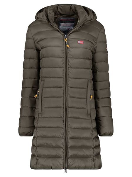 Geographical Norway Płaszcz pikowany "Atikolor" w kolorze khaki rozmiar: L. Brązowe płaszcze Geographical Norway, l, bez wzorów, bez kaptura. Za 145.95 zł.