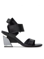 United Nude Sandały Arix Sandal Mid 106620116 Czarny. Czarne sandały United Nude, bez wzorów, ze skóry, bez obcasa, na słupku, bez zapięcia. Za 1,499.00 zł.