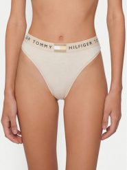 Tommy Hilfiger Figi klasyczne UW0UW06038 Beżowy. Brązowe figi Tommy Hilfiger, bez wzorów, z bawełny. Za 99.99 zł.