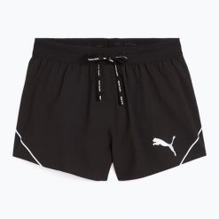 Spodenki do biegania damskie PUMA Raceday Ultrawave 3" Split. Czarne szorty sportowe Puma, bez wzorów, z materiału, do biegania. Za 182.99 zł.