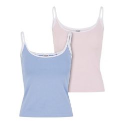 Damski tank top Urban Classics Contrast Basic (x2). Niebieskie topy Urban Classics, bez wzorów, eleganckie, bez kołnierzyka, bez ramiączek. Za 142.00 zł.