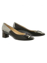 Högl Skórzane czółenka "Hannah" w kolorze antracytowym rozmiar: 41,5. Czarne czółenka Högl, bez wzorów, klasyczne, bez obcasa, bez zapięcia. Za 327.10 zł.