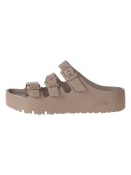 Birkenstock Klapki "Florida III Flex Platform" w kolorze szarobrązowym rozmiar: 39. Brązowe klapki Birkenstock, bez wzorów, klasyczne, z otwartym noskiem, bez obcasa, bez zapięcia. Za 234.95 zł.