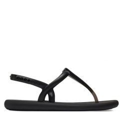 Sandały Ipanema. Czarne sandały Ipanema, bez wzorów, bez obcasa, na płaskiej podeszwie, bez zapięcia. Za 139.99 zł.