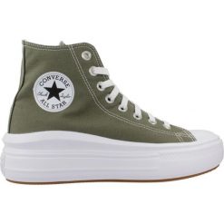Tenisówki Converse Model Chuck Taylor All Star Move Hi Kolor Zielony. Brązowe trampki Converse, bez wzorów, z tkaniny, retro, bez zapięcia. Za 398.50 zł.
