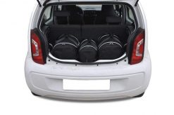 Torby Do Bagażnika Vw Up! 2011-2023 3Szt Kjust. Czarne torby podróżne KJUST, bez wzorów, z kauczuku. Za 690.00 zł.