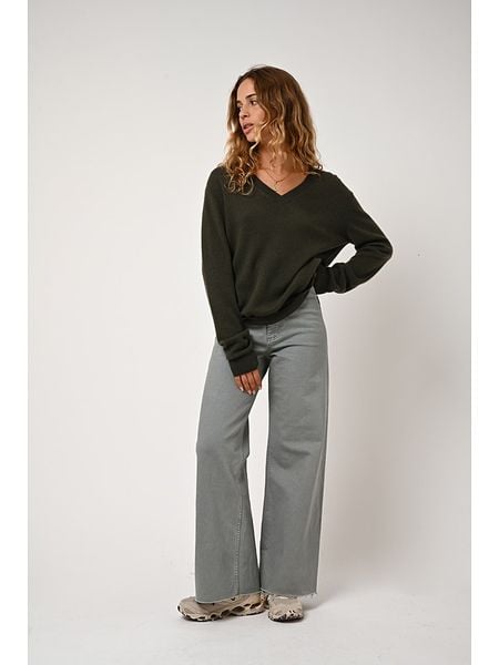 AUTHENTIC CASHMERE Kaszmirowy sweter "Gardoria" w kolorze khaki rozmiar: L. Brązowe swetry AUTHENTIC CASHMERE, l, bez wzorów, z kaszmiru, bez ramiączek. Za 369.99 zł.