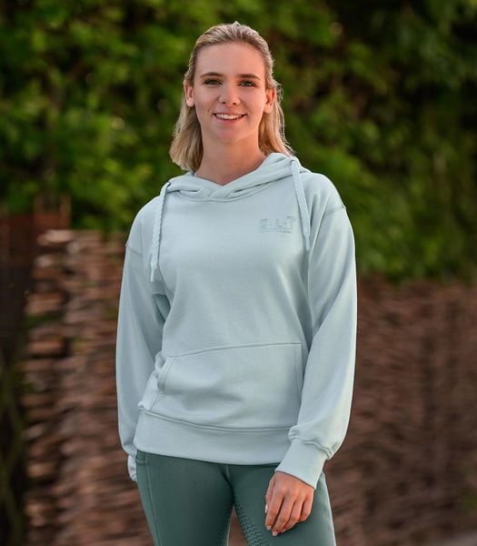 Bluza damska z kapturem ELT Strasbourg. Czarne bluzy ELT, l, bez wzorów, z bawełny, z kapturem, do jazdy konnej. Za 218.50 zł.