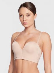 Wonderbra Biustonosz push-up WB000BHM Beżowy. Brązowe biustonosze Wonderbra, bez wzorów, z syntetyku. Za 299.99 zł.