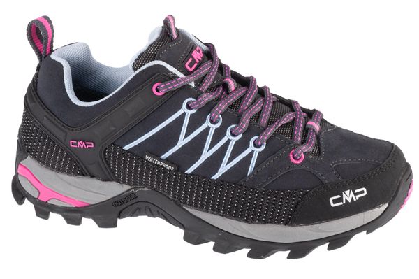 Buty trekkingowe damskie CMP Rigel Low. Czarne buty trekkingowe CMP, z materiału, bez zapięcia. Za 366.99 zł.