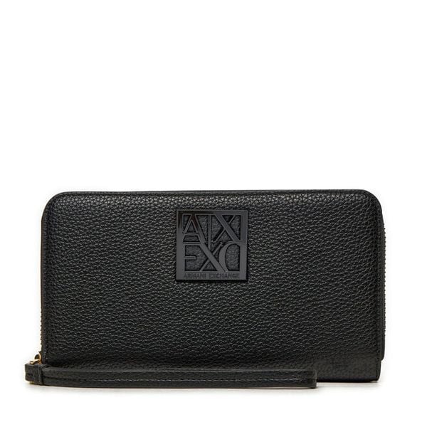 Portfel Armani Exchange. Czarne portfele Armani Exchange, bez wzorów. Za 349.99 zł.