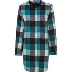 Płaszcz wełniany, luźniejszy fason bonprix czarno-niebieskozielony melanż. Płaszcze marki House. Za 179.99 zł.