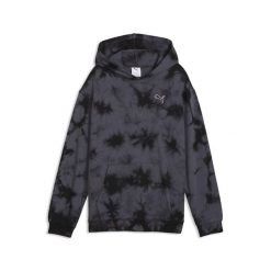 Młodzieżowa luźna bluza z kapturem Essentials z efektem tie-dye PUMA. Czerwona bluzy Puma, m, bez wzorów, z bawełny, eleganckie, bez ramiączek, z kapturem. Za 179.00 zł.