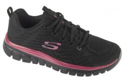 Buty sportowe Sneakersy damskie, Graceful - Get Connected. Czarne buty treningowe Skechers, bez wzorów, z materiału, przed kostkę, bez zapięcia, trekkingowe. Za 199.99 zł.