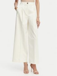 Marella Spodnie palazzo Aceri 2615131071 Écru Wide Leg. Białe spodnie materiałowe Marella, bez wzorów, z bawełny. Za 539.99 zł.